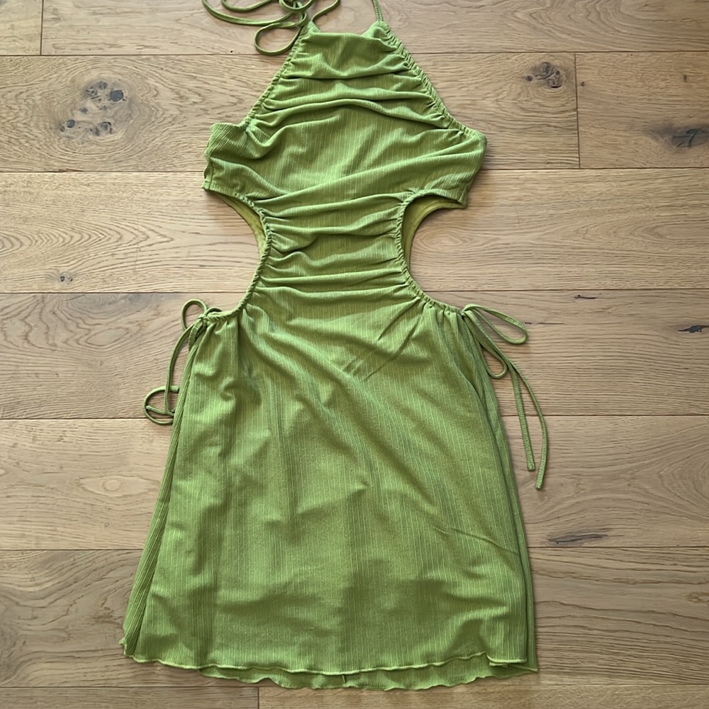 Beivy Lime Green Halter Dress
